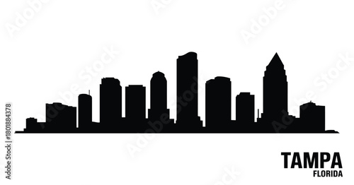 Tampa florida city skyline silhouette