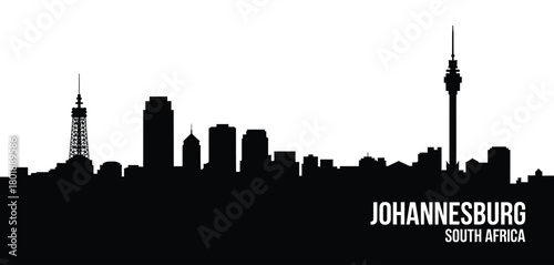Johannesburg south africa city skyline silhouette