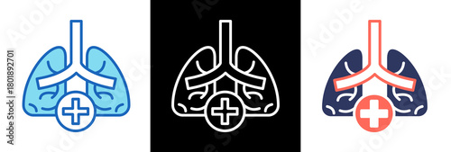Pulmonology tripplestyle icon