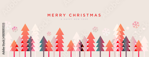Merry Christmas and Happy New Year. Vector illustration for website banner, social media banner, greeting card, posters, covers, business and marketing material.