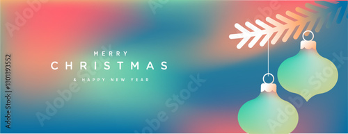 Merry Christmas and Happy New Year. Vector illustration for website banner, social media banner, greeting card, posters, covers, business and marketing material.