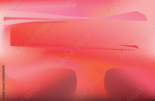 Abstract background of blended red and pink shades with flowing shapes