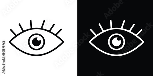 eye icons, vector eye symbols collection EPS 10