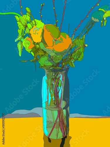 Flowers in a vase
