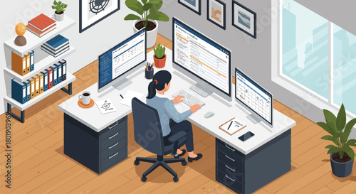 Modern abstract geometric shapes in vibrant cmyk colors with clean lines and a professional business aesthetic suitable for branding and design projects