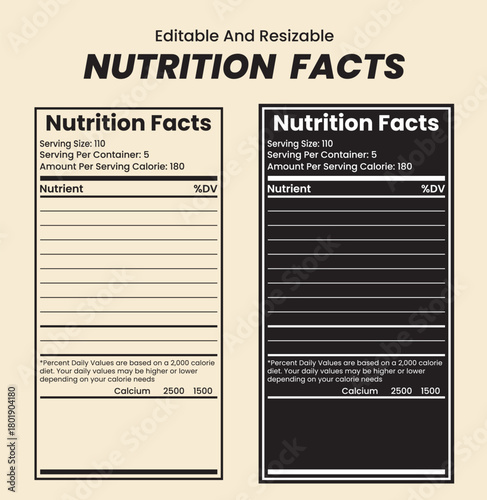 Nutrition Facts – Comprehensive Guide to Calories, Vitamins, Minerals, Healthy Eating & Balanced Diet for Daily Meal Planning