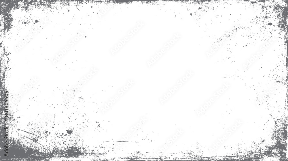 Obraz premium Distressed grunge texture background with gray speckles and scratches on white vector