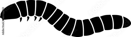 vector illustration of a worm with a segmented body