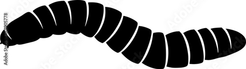 vector illustration of a worm with a segmented body