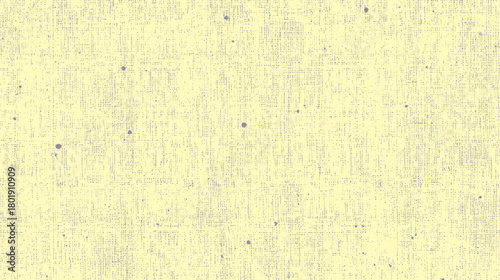 Pale yellow background with scattered irregular dark purple dots and lines creating a textured pattern