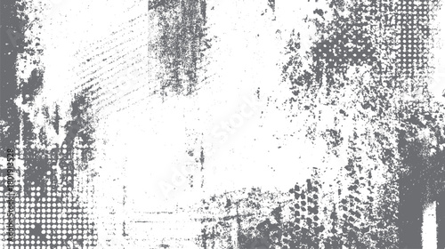 Textured gray and white grunge background with distressed abstract patterns and halftone dots vector