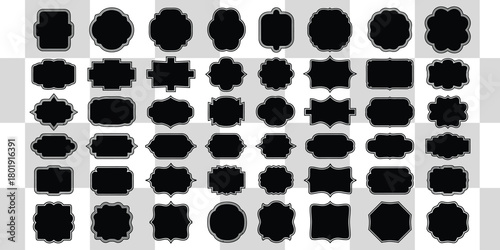 Diverse decorative ornamental frames and labels perfect for graphic design projects and branding