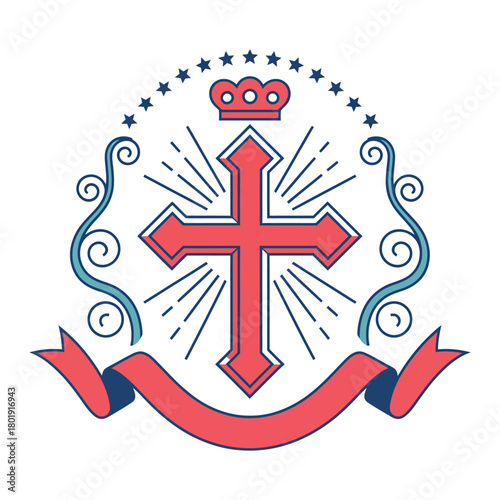 Minimal Cuaresma Christian Vector Graphic for Lent Season.