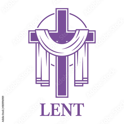Minimal Cuaresma Christian Vector Graphic for Lent Season.