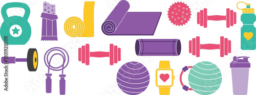 Fitness equipment workout gear healthy lifestyle gym accessories