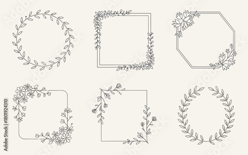 Elegant floral frame designs for invitations and decor