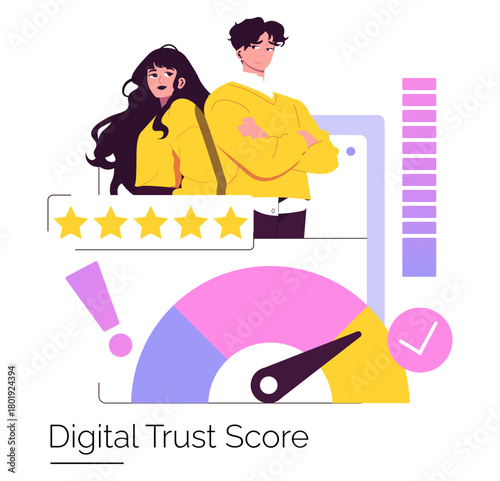 Digital Trust Score with People and Star Ratings