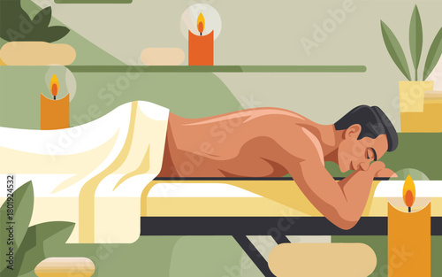 Relaxing spa massage for well-being and stress relief