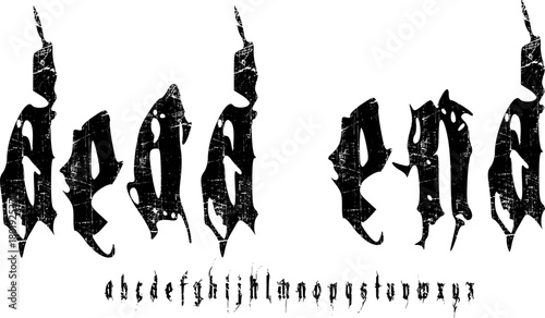Dead End Distressed Horror Font – Grunge Creepy Alphabet untuk Dark Poster, Metal Artwork, dan Extreme Typography Designs