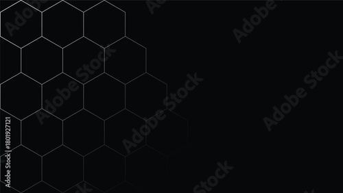 Hexagonal Grid Dark Abstract Background