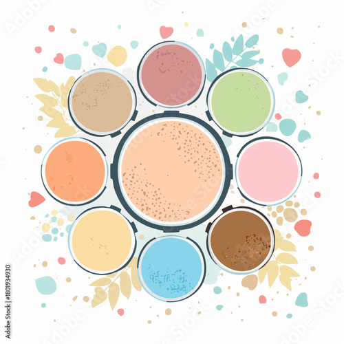 make up powder, face powder soft grunge texture, cosmetic shade skin foundation diversity background