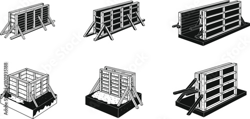 black and white houses