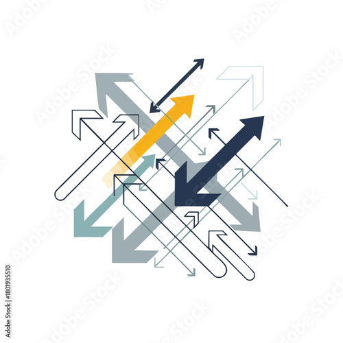 Arrows Intersecting in Different Directions