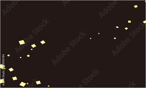 黒背景に正方形の金箔。高級感のあるチラシやポスターの装飾に最適。