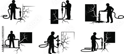 silhouettes of people