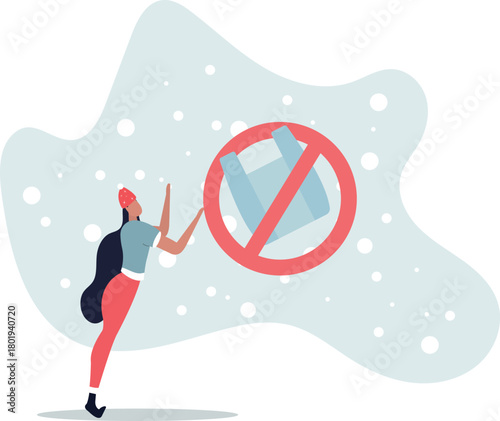 Say no to plastic and use recyclable packaging material.Ecological lifestyle and nature pollution solution.life and employment of people.