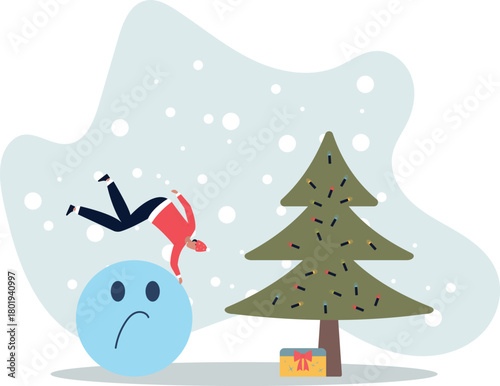 Overcome stress and anxiety, emotional problem, uncertainty or worried about work, depression or mental illness, sad and stressful concept,life and employment of people.