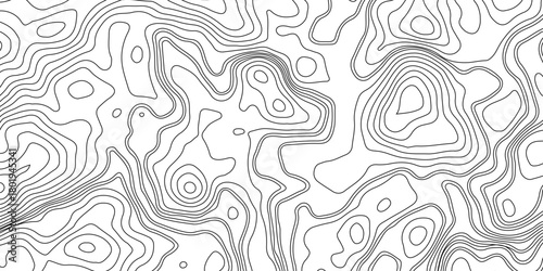 Topographic map background geographic line map with elevation assignments. Modern design with White background with topographic wavy pattern design.paper texture Imitation of a geographical map shades