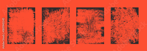 Set of grunge textures. Hand drawn printmaking overlays. Grange urban backgrounds.