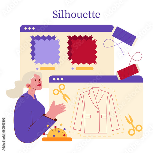 Fashion Design Software Interface Vector Illustration