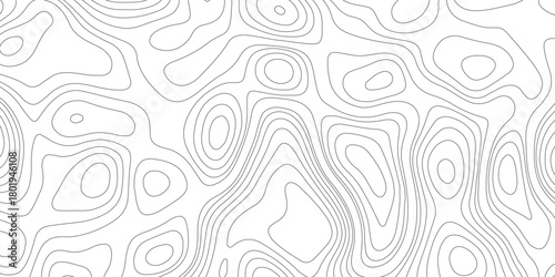 Topographic map background geographic line map with elevation assignments. Modern design with White background with topographic wavy pattern design.paper texture Imitation of a geographical map shades
