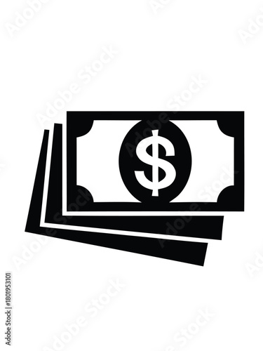 Vector illustration concept of stacked banknotes with a dollar sign, representing business finance and investment