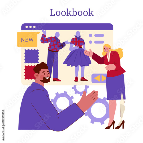 Fashion Lookbook Presentation Vector Illustration