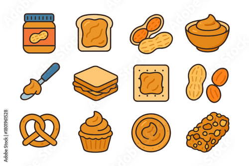 Peanut butter icons: spreads, snacks, and nutty delights.