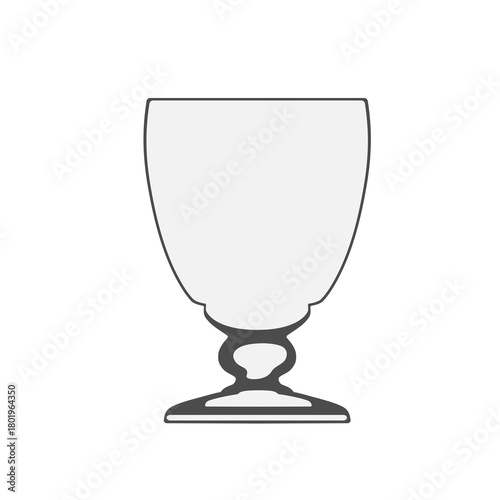 Sign of glass of wine isolated on white background