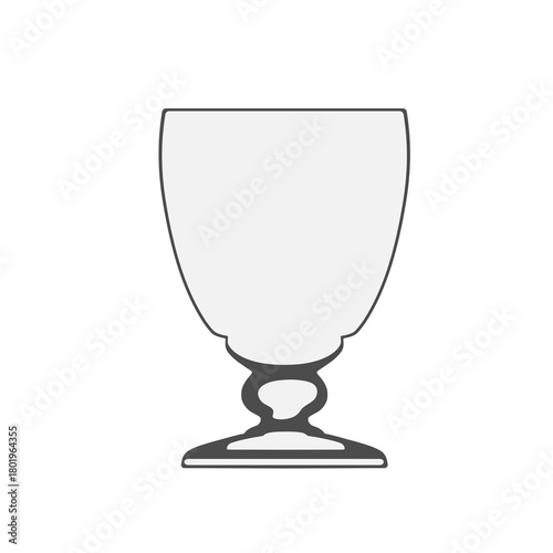 Vector sign of glass of wine isolated on white background