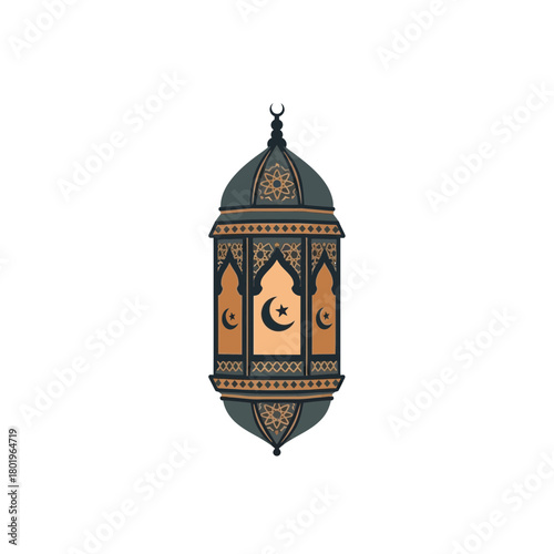 Intricate Lantern Design for Ramadan and Islamic Celebrations, Symbolizing Light and Festivity