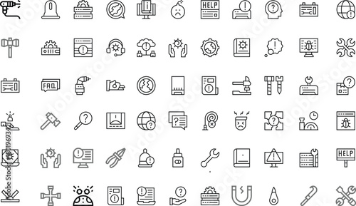 Diagnostic icons Pixel perfect. Cold ,energy ,certificate