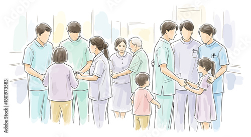 Compassionate medical team providing care and support to diverse patients.