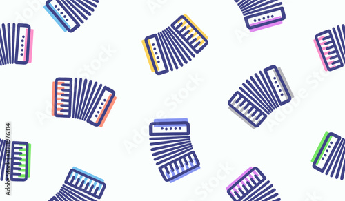 Accordion pattern background vector design