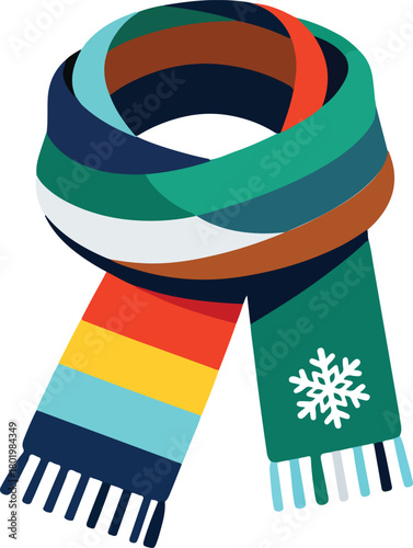 Colorful Winter Scarf Christmas Icon