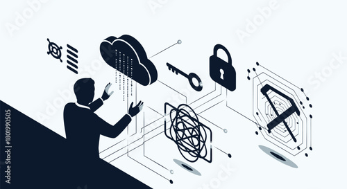 Abstract geometric pattern with vibrant cmyk colors and clean lines suitable for graphic design branding and digital art applications