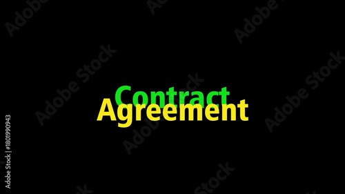Contract Agreement Text Animation with Animate In Effect