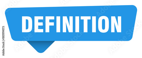 definition sticker. definition blue sign isolated on transpatent background