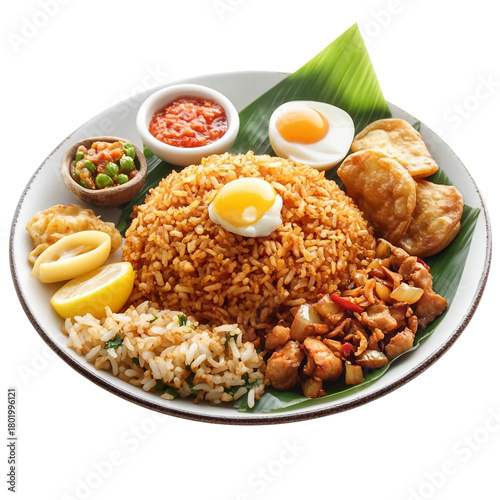 Fried rice or Nasi Goreng. Indonesian food on transparent background.png