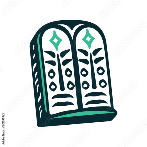 Stylized Icon of Tablets of Stone Vector Icon Set of Various Transportation Vehicles